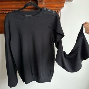 Sarah Pacini Ruffle Sleeve Top, S